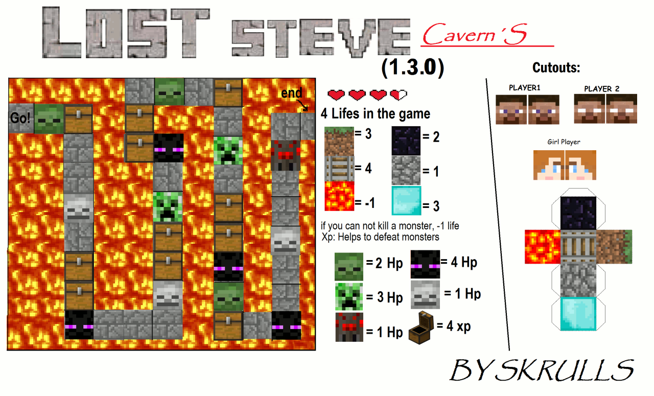 Game paper minecraft